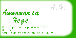 annamaria hege business card